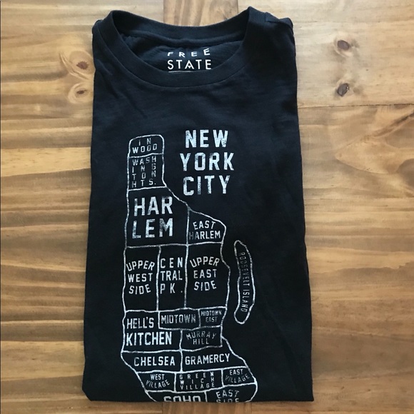 Black, Free State, NYC graphic t-shirt Sz. M - Picture 5 of 5